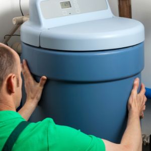 image of new home water softener installation